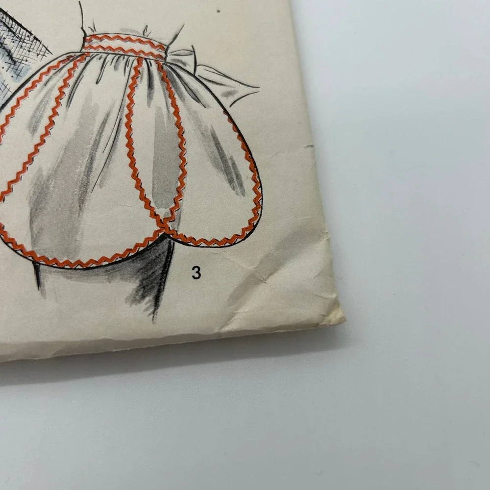 Advance Vintage 1950's Pattern‎ #8839 Half Apron One Size